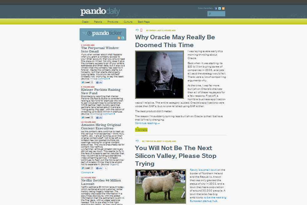 PandoDaily Only Covers Startups